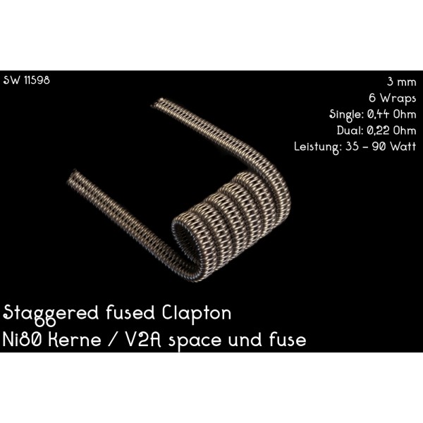 Franktastische - Staggered Fused Clapton Ni80 / V2A Dualset