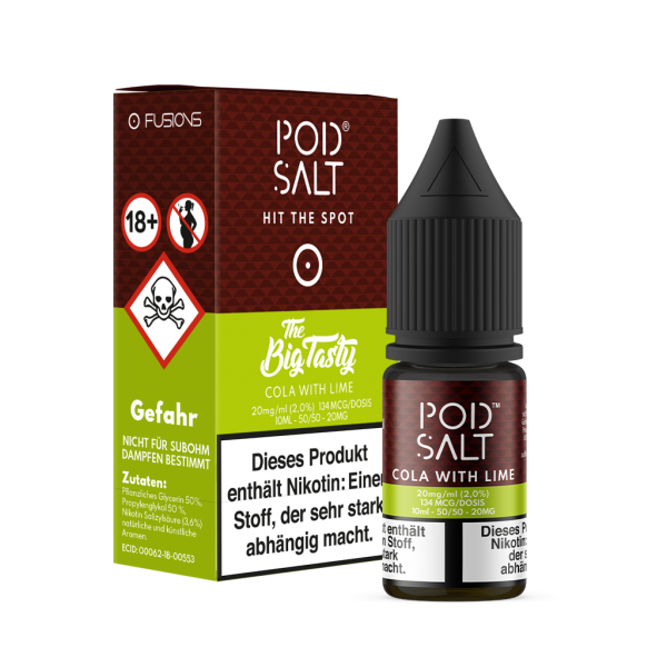 Pod Salt - Fusion - Cola with Lime 10ml Nikotinsalz Liquid 20mg