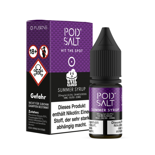 Pod Salt - Fusion - Summer Syrup 10ml Nikotinsalz Liquid 20mg