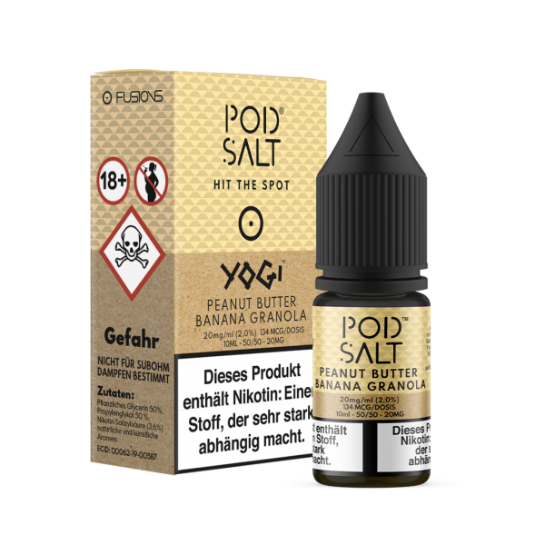 Pod Salt - Fusion - Peanut Butter Banana 10ml Nikotinsalz Liquid 20mg